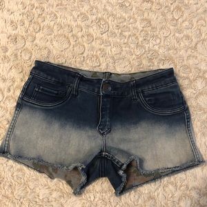 Reversible jean shorts